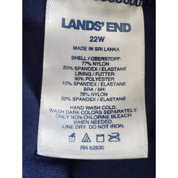 Lands’ End Women's Tugless Sporty One Piece Swimsuit Size 22W - Picture 4 of 4